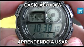 CASIO AE1000W 1AV  WORLD TIME  APRENDENDO A USAR  PTBR  BRASIL [upl. by Orlanta]