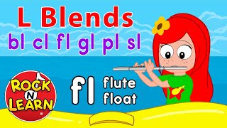 Beginning Consonant Blends with L  Learn to Read Words with bl cl fl gl pl sl  Rock ’N Learn [upl. by Ainotal136]