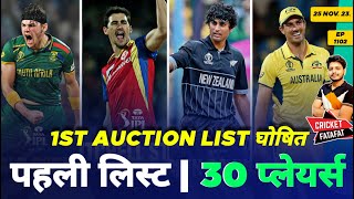 IPL 2024 1st Auction List  Trade  Retain List  Cricket Fatafat  EP 1102  MY Cricket Production [upl. by Kabab]