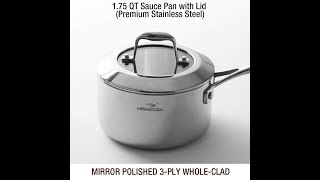 HOMI CHEF Mirror Polished NICKEL FREE 7Piece Cookware Set Stainless Steel [upl. by Cary]