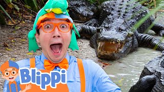 Blippis Spooky Alligator TrickorTreat Adventure 🎃🐊🕸️  Fun Halloween Educational Videos for Kids [upl. by Raskin]