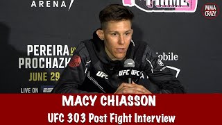 Macy Chiasson on doctor stoppage talks title amp Pennington vs Pena at UFC 303 [upl. by Maier]