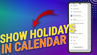 How To Show or Hide Holidays On Calendar on Samsung Galaxy [upl. by Kostman]