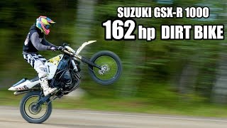 SUZUKI GSXR Dirt Bike 1000cc  OFF ROAD test ride [upl. by Jaylene729]