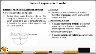 Unusual Anomalous Expansion Of Water And Applications Of Thermal Expansion [upl. by Grizel]