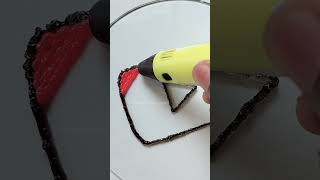 Making Youtube logo With 3D Pen ▶️ shorts [upl. by Atinat841]