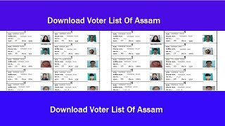 How To Download Voter List Assam [upl. by Enaxor300]