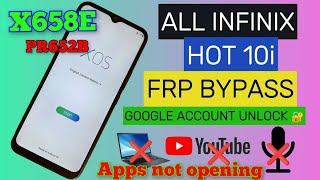 INFINIX HOT 10i Frp bypassHow to resetGoogel account in Infinix X658EPR652B without pc 100 work👍 [upl. by Jasmin]