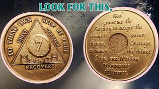 7 Month AA Bronze Medallion Celebrating Sobriety with the Alcoholics Anonymous Token [upl. by Lalo]