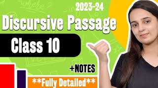 Discursive Passage Class 10  Discursive Passage Class 10 English Grammar Writing Section 20232024 [upl. by Jansson]