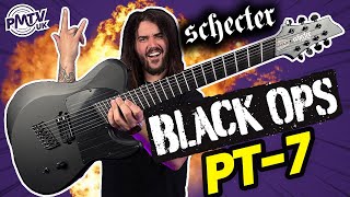 The 7String MultiScale Black Ops Schecter PT7 Is A BEAST Of A Guitar [upl. by Platas]