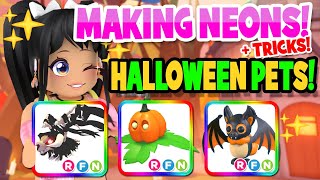 MAKING NEON HALLOWEEN PETS WEEK 1 in Adopt Me roblox [upl. by Zimmerman]