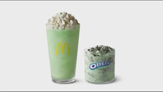 Shamrock Shake returns for 2024 at McDonalds [upl. by Marrin831]