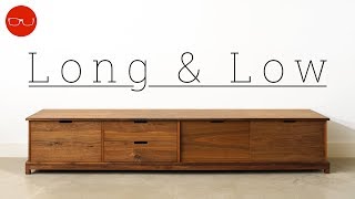 Mid Century Modern TV Stand  Woodworking [upl. by Fonzie]