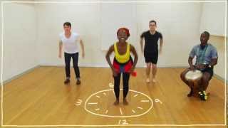 Fiveish Minute Dance Lesson  African Dance Lesson 3 Dancing on the Clock [upl. by Analeh15]