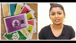 Best face mask for summer  14 face mask sheets  face mask sheet review in tamil [upl. by Arikal200]