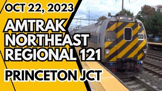 Amtrak Northeast Regional 121  Princeton Jct  Metroliner Cab Car No 9636  Northeast Corridor [upl. by Enaxor]