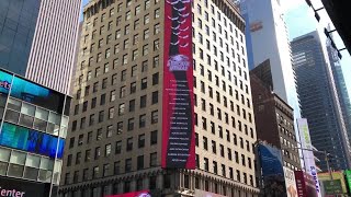 Times Square sign honors Stoneman Douglas victims [upl. by Eenaffit]