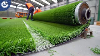 How Artificial Grass is Made From Factory to Field [upl. by Olihs751]