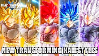 Dragon Ball Xenoverse 2 Revamp  All New Transforming CAC Hairstyles Mod [upl. by Damal507]