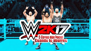 5 Cosas Que Hacer Cuando Te Aburres En WWE 2K17 PS3XBOX 360 [upl. by Matejka413]