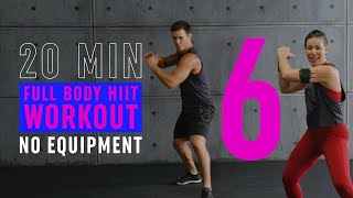 20 Min Full Body HIIT Workout 6  Intense Fat Burning amp Toning Cardio  No Equipment [upl. by Lumpkin]