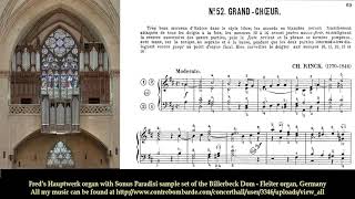 Louis Raffys Premier Volume Opus 57 No 52 Grand Choral C H Rinck [upl. by Werdma]