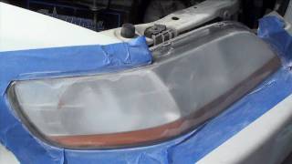 Headlight Restoration How to Remove Previously Applied Coating [upl. by Lanie338]