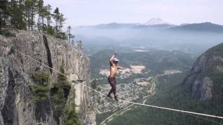 World Record Free Solo  Insane Slacklining [upl. by Abehs]