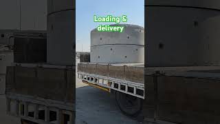 Precast reinforced concrete Soakaway rings loading amp delivery precast artbeton civilengineering [upl. by Kameko]