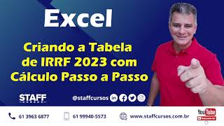 Excel  Criando Tabela do Imposto de Renda 2023 com Análise do Desconto Simplificado Passo a Passo [upl. by Thorsten947]