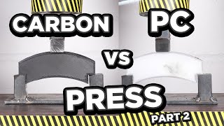 Carbon vs Polycarbonate vs Hydraulic Press  3D Filament  Ultimate Hydraulic Press Channel [upl. by Tebzil]