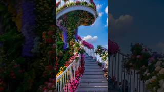 Flowery stairway to heaven  flower garden 🏡  SMHousevlog  shorts flowers [upl. by Lisbeth]