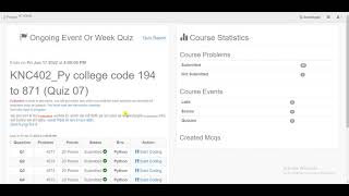 python quiz 7 college code 194 to 871  prutor python quiz 7 answers  G3G4 python quiz 7 answers [upl. by Anirual]