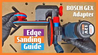 Edge Sanding Guide Adapter Cordless Bosch GEX 125 mm 12V18V Orbital Sanders boschtools festool [upl. by Eifos]