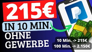 🚨 BEWEIS Verdiene 215€ ALLE 10 MINUTEN OHNE GEWERBE Online Geld verdienen für Anfänger 2024 [upl. by Nosna613]