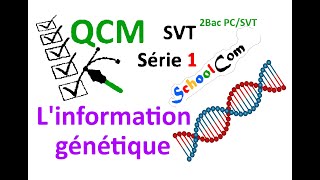 QCM  SVTSérie 1 2bac PC  2bac SVT Unité 1Chapitre 1 Linformation génétique [upl. by Anila11]