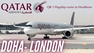 Qatar Airways to London  Doha  London  Qatar Airways Economy  Airbus A3501000  Trip Report [upl. by Izzy204]