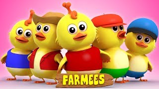 Five Little Chicks  Nursery Rhymes Songs For Kids  Rhymes For Children by Farmees [upl. by Biddy548]