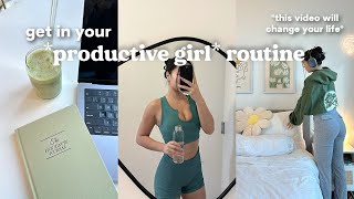 how to get in your productive girl routine how to exit your lazy era be motivated amp confident [upl. by Sidell429]