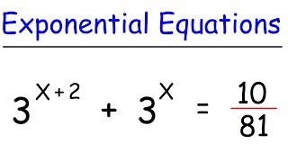 Exponential Equations  Algebra and Precalculus [upl. by Gally938]