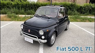 La 500 più “lussuosa” 😉🚙 Recensione Fiat 500 L 1971  🇮🇹 IN VENDITA [upl. by Suiravat]