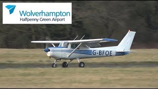 Wolverhampton Halfpenny Green Airport  My Flight Experience  Cessna 152 GBFOE [upl. by Novah816]