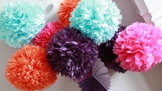 How To DIY Paper Pom Tutorial  Decorations that impress [upl. by Jeunesse]