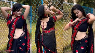 New Saree fashion  saree review  Beautiful Sonu With black colour Saree I Sareelover  2024 [upl. by Cirdes]