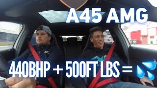 RIDE ALONG IN A 440BHP A45 AMG STAGE 2 [upl. by Synn432]