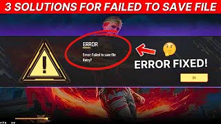 Fixing Free Fire Error Failed To Save File I Bluestacks amp Msi 4 Not Saving Files  2024 FreeFire [upl. by Wyly555]