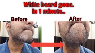 Best product to colour your beard in 1 minute white beard gone [upl. by Sylera]