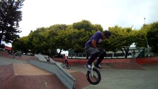 EXTREME UNICYCLE TRICKS  Street Unicycling  Chris Huriwai [upl. by Melina]