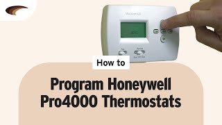 How to Program Honeywell Pro4000 thermostats [upl. by Illib809]